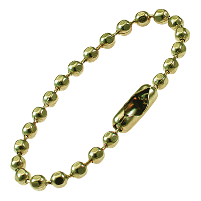 Stainless Steel & Brass Beaded Chain Tag Fasteners
